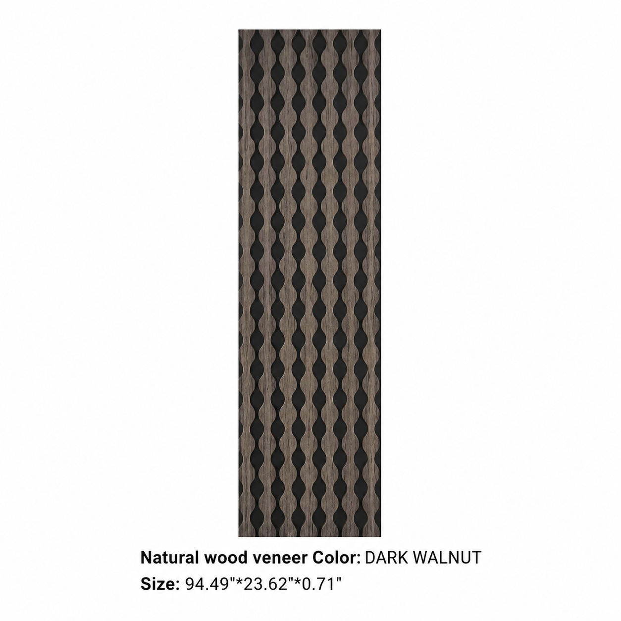 Wave 4 Acoustic Wall Panel – Dark Walnut