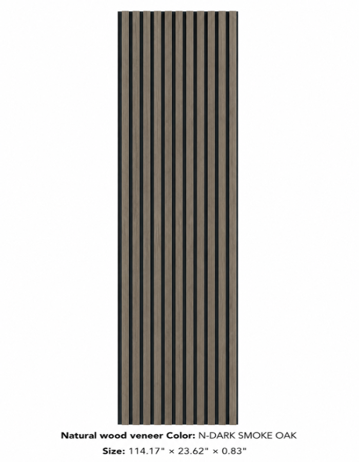 N-Dark Smoke Oak Acoustic Wall Panel