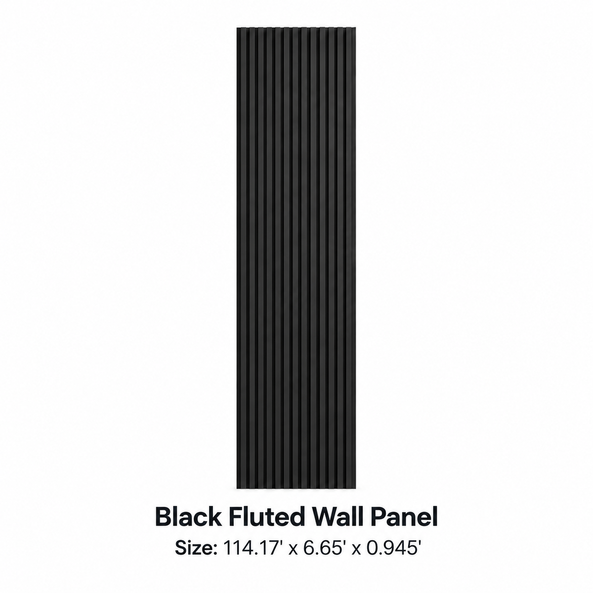 Black Fluted Wall Panel - F6012