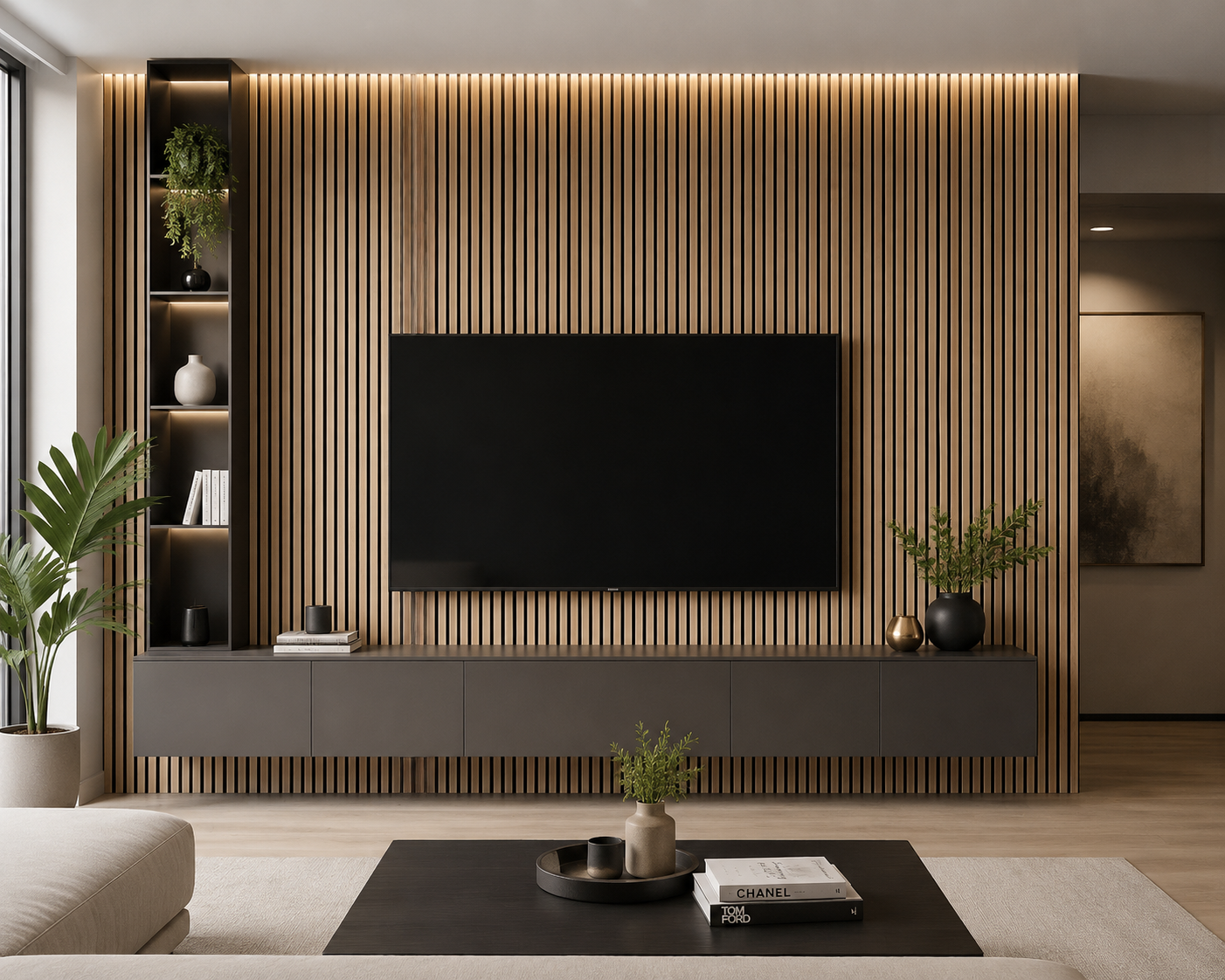N-Natural Oak Acoustic Wall Panel