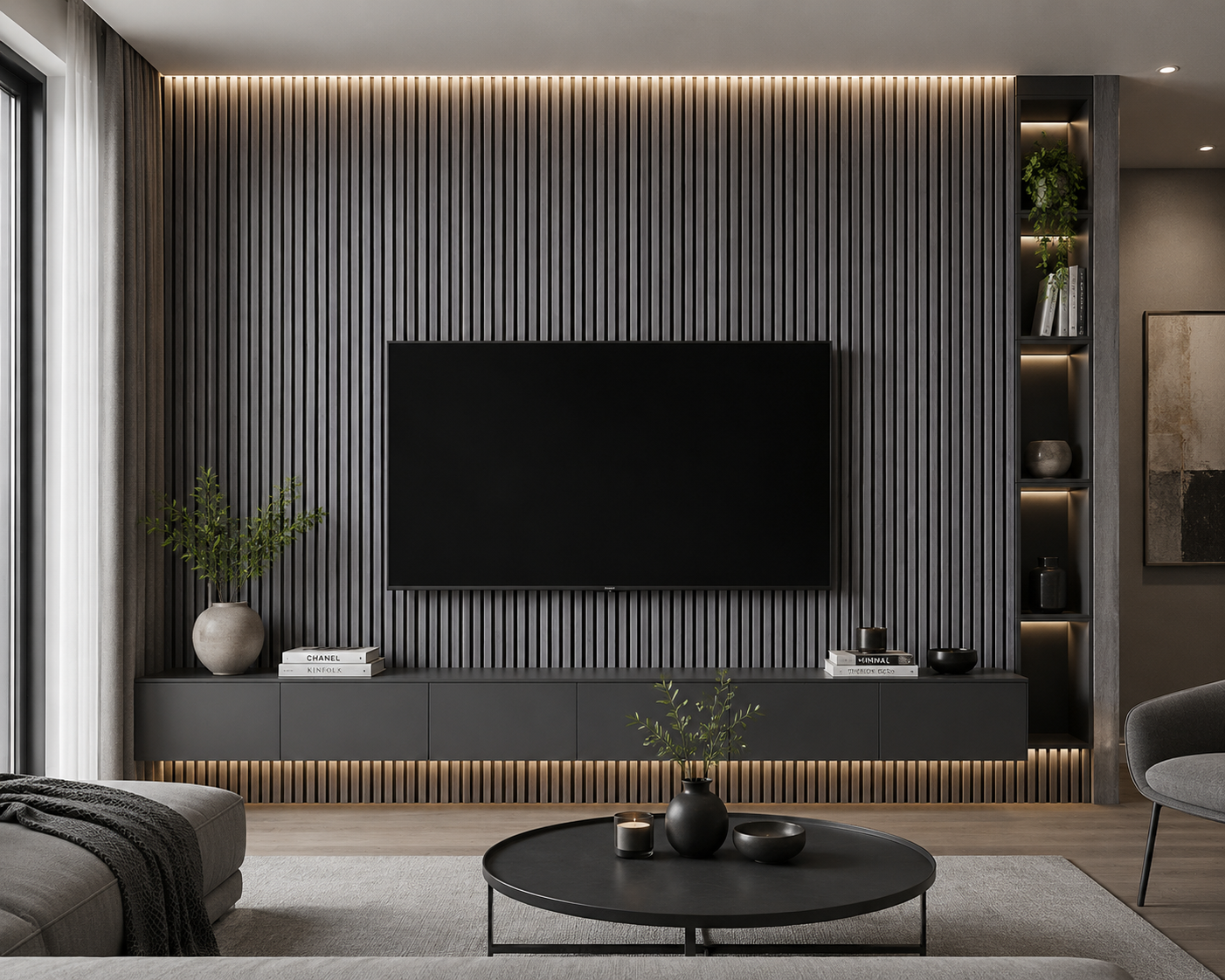 N-Grey Oak Acoustic Wall Panel