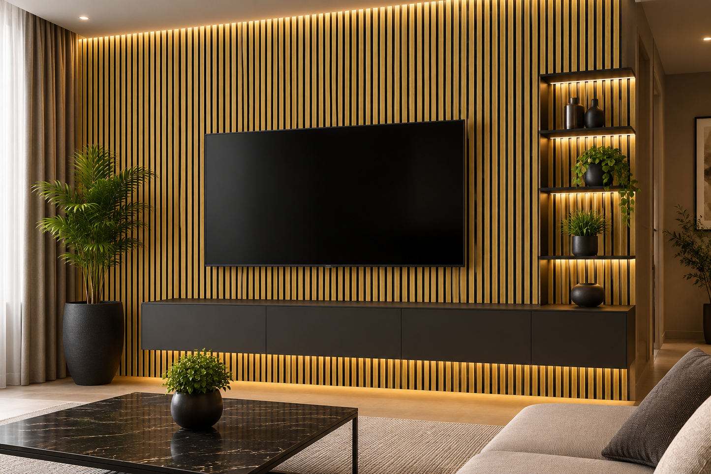 WP-WV-TEAK Slat Wall Panel