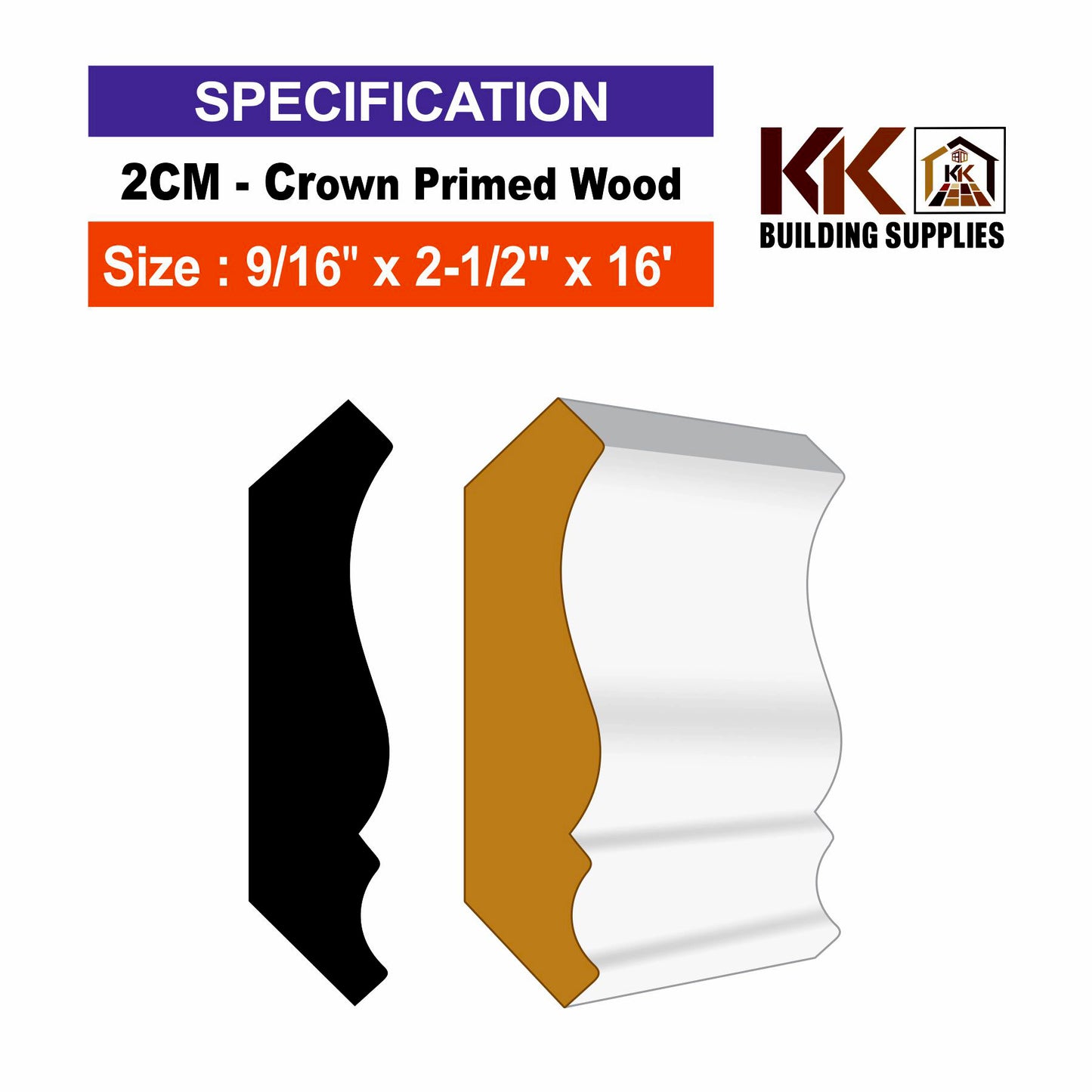 CROWN MOULDING-MDF PRIMED