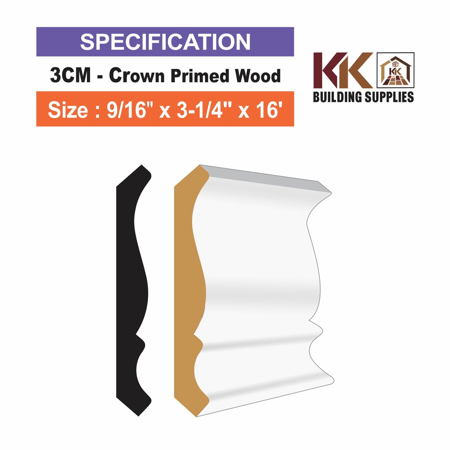CROWN MOULDING-MDF PRIMED