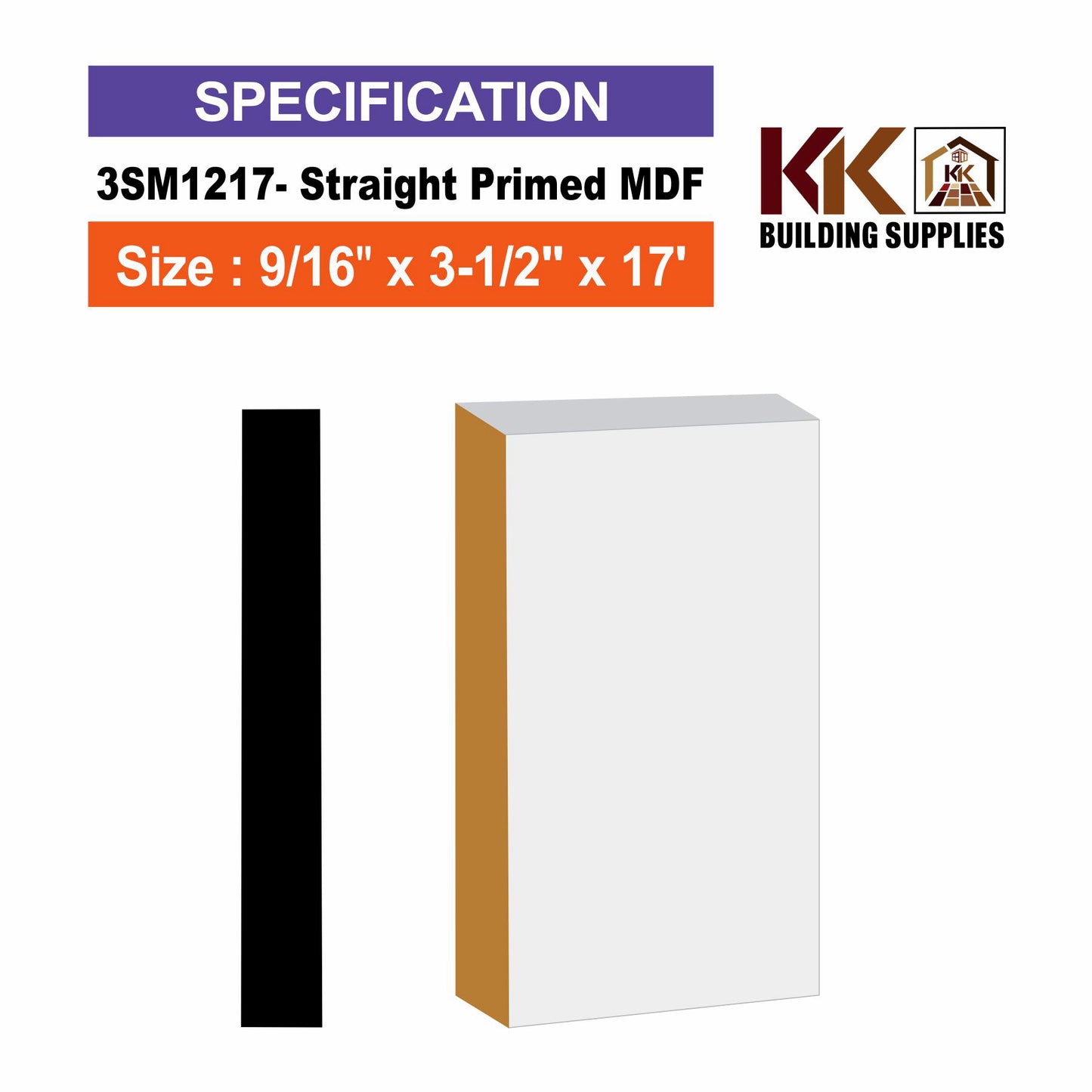 STRAIGHT-MDF PRIMED