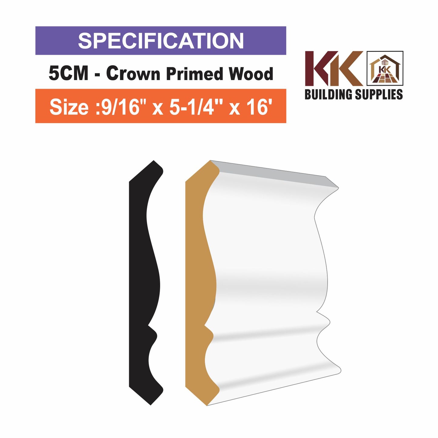 CROWN MOULDING-MDF PRIMED