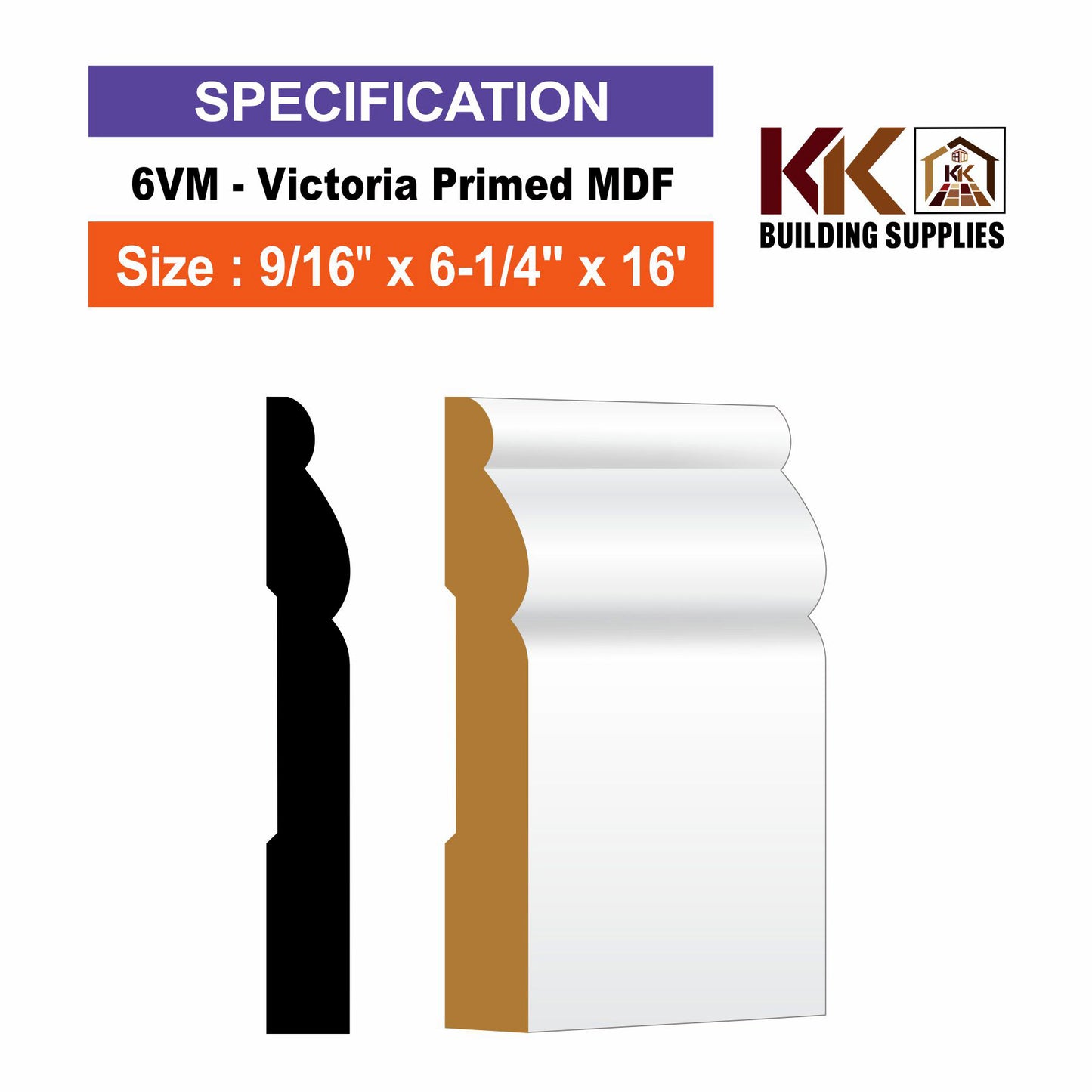 VICTORIA-MDF PRIMED