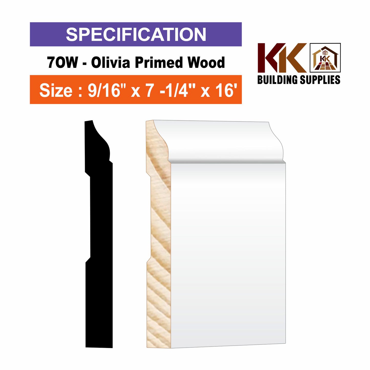 OLIVA-WOOD PRIMED
