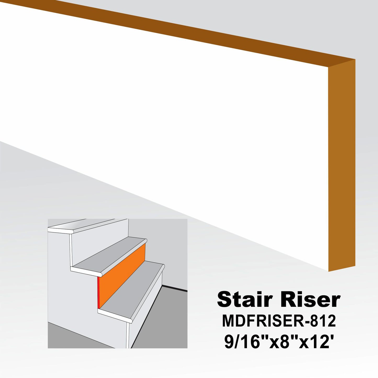 STAIR RISER-MDF PRIMED