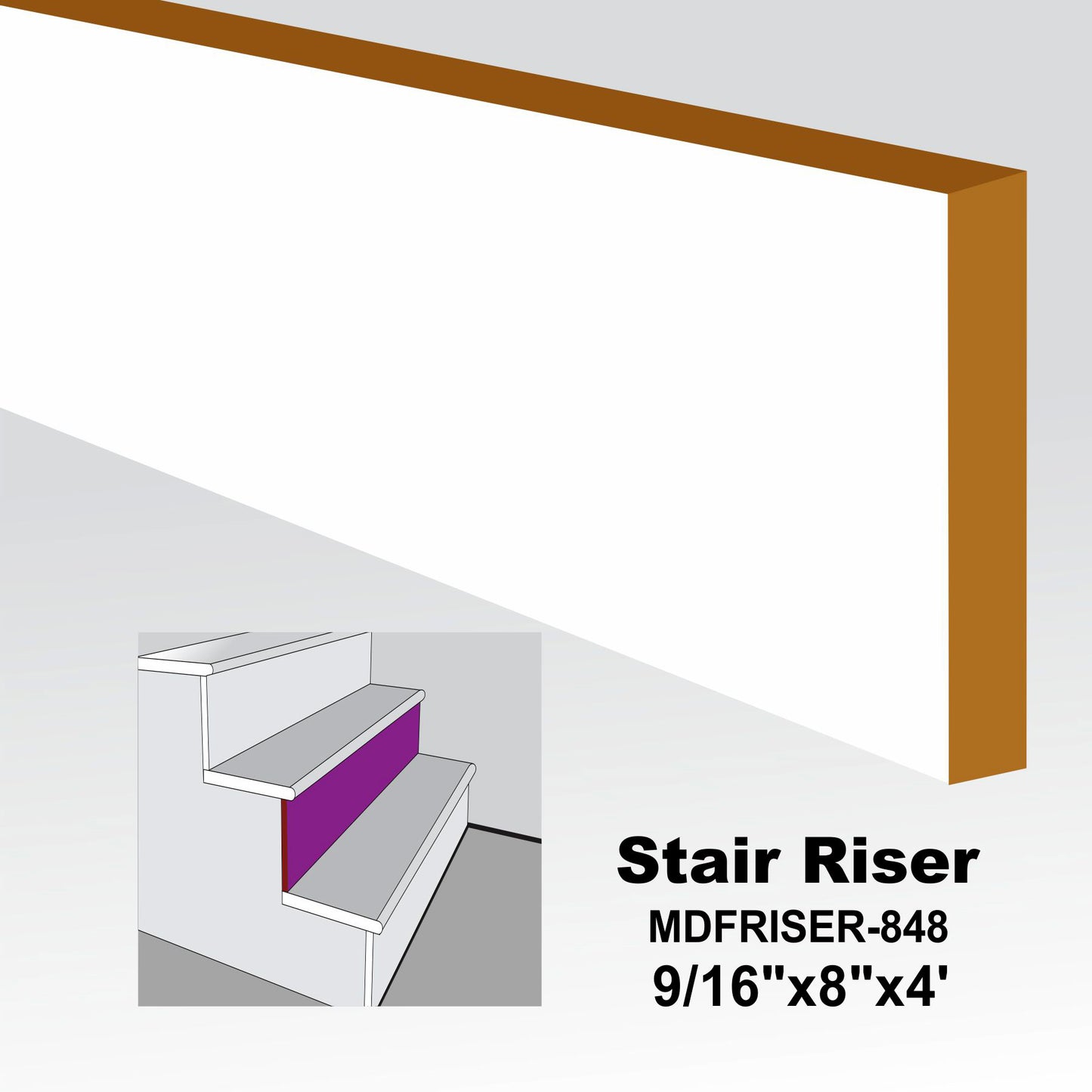 STAIR RISER-MDF PRIMED