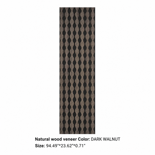 Wave 4 Acoustic Wall Panel – Dark Walnut