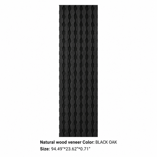 Wave 4 Acoustic Wall Panel – Black Oak