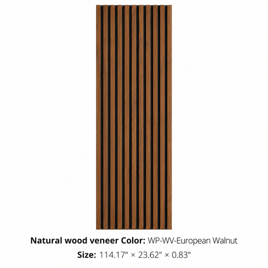 WP-WV-European Walnut Slat Wall Panel