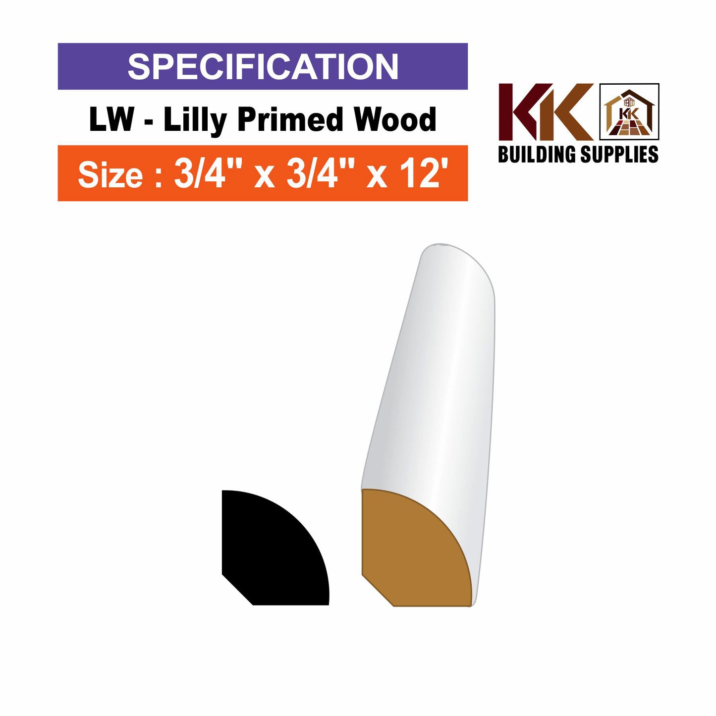 QUARTER ROUND-MDF PRIMED