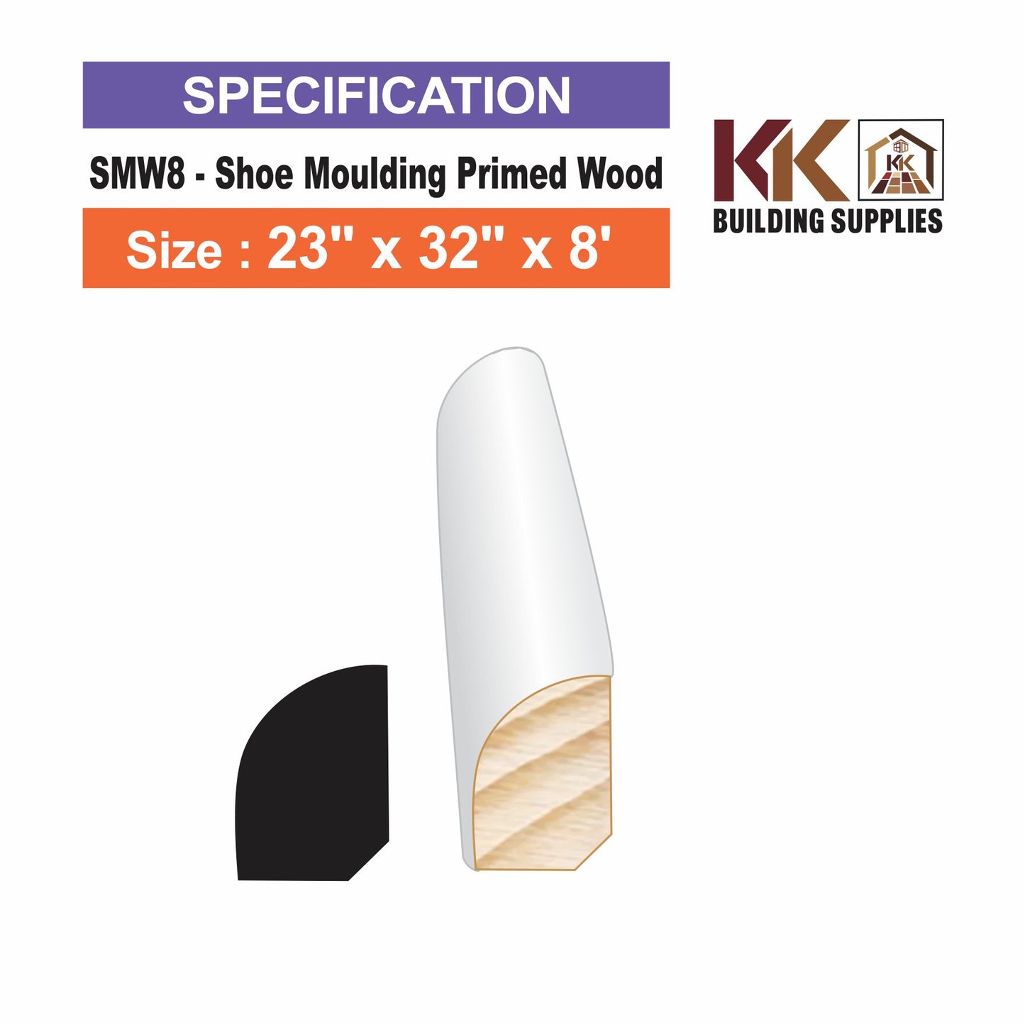 SHOE MOULDING-WOOD PRIMED BIG